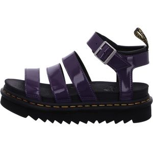 Dr. Martens Women’s Vegan Blaire Cambridge Fisherman Sandal in Blackcurrent